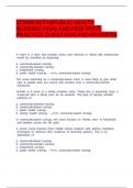 COMMUNITY&PUBLIC HEALTH NURSING-FINAL AND HESI PREP&semi; PRACTICE QUESTIONS AND ANSWERS