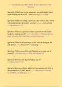 Comedy Driving &lpar;&rpar; Exam &vert; Questions with Answers