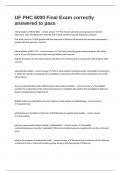 UF PHC 6000 Final Exam correctly answered to pass