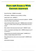 Nurs 258 Exam 3 With Correct Answers