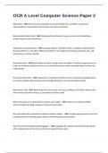 OCR A Level Computer Science Paper 2
