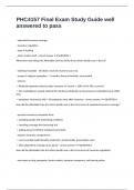 PHC4157 Final Exam Study Guide well answered to pass