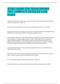 Study Guide for Texas Driving Test