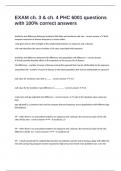 EXAM ch&period; 3 & ch&period; 4 PHC 6001 questions with 100&percnt; correct answers