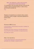 MHA 705 MODULE 7&lpar;2024-2025&rpar; EXAM - QUESTIONS WITH SOLUTIONS
