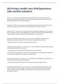&lpar;9&rpar; Primary health care &lpar;PHC&rpar;questions with verified solutions