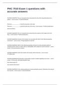 PHC 7010 Exam 1 questions with accurate answers