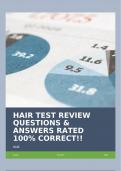 HAIR TEST REVIEW QUESTIONS & ANSWERS RATED 100&percnt; CORRECT&excl;&excl;