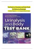 TEST BANK For Urinalysis and Body Fluids&comma; 7th Edition by Strasinger &vert; Verified Chapters 1 - 17 &vert; Complete Newest Version