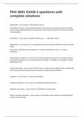 PHC 6001 EXAM 2 questions with complete solutions