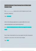 Module 7&rpar; NUR2214&colon;NUR2214 Module 7 Quiz&colon; Nursing Care of Older Adult Module 7 Quiz&colon; 100&percnt; Verified Questions & Answers