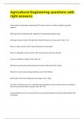 Agricultural Engineering questions with right answers&period;