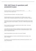 PHC 4157 Exam &num;1 questions well answered to pass