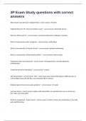 3P Exam Study questions with correct answers