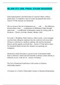 BLAW 371 UNL FINAL EXAM 2024&sol;2025  