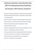 C201 Pre-Assessment Exam Questions and Answers 100&percnt; Solved &vert; Graded A&plus;