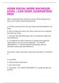 ASWB SOCIAL WORK BACHELOR LEVEL &vert; LSW EXAM &vert;GUARANTEED PASS