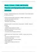 Study 1 Exam - FAML 400 &lpar;Family Theories and Dynamics&rpar; with Complete Solutions