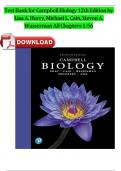 Test Bank for Campbell Biology 12th Edition by Lisa A&period; Urry&comma; Michael L&period; Cain All Chapters 1-56 Complete A&plus; Guide ISBN&colon;9780135188743 Newest Version 