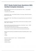 PPCT Study Guide Exam Questions With Verified Complete Solutions&period;