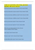 AAMI ACCOUNTING ONE FINAL REVIEW questions with correct answers&period;