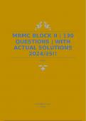 MRMC BLOCK II &vert; 130 QUESTIONS &vert; WITH ACTUAL SOLUTIONS 2024&sol;25&excl;&excl;