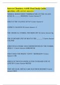 Intro to Chemistry AAMI Final Study Guide questions with correct answers&period;