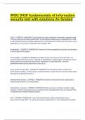 WGU D430 fundamentals of information  security test with solutions A&plus; Graded
