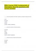 WGU Course C836 Fundamentals of  Information Security questions with  correct answer