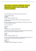 Information Systems Multiple Choice  Questions &lpar;Flash Card mode&rpar; with  correct answers