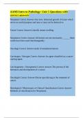 AAMI Intro to Pathology&colon; Unit 5 Questions with correct answers