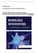 Test Bank - Neurologic Interventions for Physical Therapy&comma; 4th Edition &lpar;Martin&comma; 2021&rpar;&comma; Chapter 1-14 &vert; All Chapters