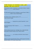 AAMI Chemistry for Embalmers Units 1 and 2 questions with correct answers&period;