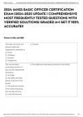 2024 IAHSS BASIC OFFICER CERTIFICATION EXAM &vert;2024-2025 UPDATE &vert; COMPREHENSIVE MOST FREQUENTLY TESTED QUESTIONS WITH VERIFIED SOLUTIONS&vert; GRADED A&plus;&vert; GET IT 100&percnt; ACCURATE&excl;&excl;