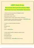 LMRT State Exam   Reviewed Solved Questions With  Revised Correct Detailed Answers 