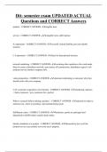 Dit- semester exam UPDATED ACTUAL  Questions and CORRECT Answers