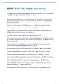 NFHS&colon; First Aid&comma; Health and Safety Test &lpar;Questions & Answers&rpar; Rated 100&percnt; Correct&excl;&excl;