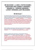 NR 283 EXAM 1&comma; 2&comma; AND 3 &vert; PATHO EXAMS &vert; QUESTIONS AND CORRECT ANSWERS &vert; GRADED A&plus; &vert; VERIFIED ANSWERS &vert; LATEST VERSIONS &lpar;JUST RELEASED&rpar;