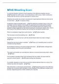 NFHS Wrestling Exam Latest&lpar;2025&rpar; Questions and Answers 100&percnt; Correct&period;
