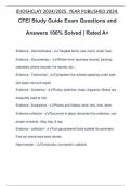 CFEI Study Guide Exam Questions and Answers 100&percnt; Solved &vert; Rated A&plus;