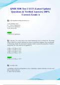 QMB 3200 Test 2 UCF &lpar;Latest 2024&sol; 2025 Update&rpar; Questions & Verified Answers&vert; 100&percnt; Correct&vert; Grade A