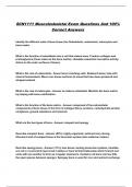SCN1111 Musculoskeletal Exam Questions And 100&percnt; Correct Answers