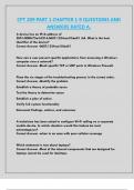 CPT 209 PART 1 CHAPTER 1-9 QUESTIONS AND  ANSWERS RATED A&period;