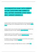 CH 8 INQUIZITIVE EXAM  WITH CORRECT ACTUAL QUESTIONS AND CORRECTLY  WELL DEFINED ANSWERS LATEST 2024 &ndash; 2025  ALREADY GRADED A&plus;   