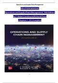 SOLUTION MANUAL Operations and Supply Chain Management&comma; 16th Edition by F&period; Robert Jacobs and Richard Chase  Chapters 1 - 22 &vert; Complete 