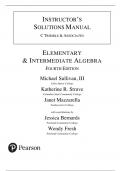 Solutions Manual For Elementary & Intermediate Algebra 4th Edition By Michael Sullivan III&semi; Katherine R&period; Struve&semi; Janet Mazzarella
