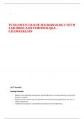 FUNDAMENTALS OF MICROBIOLOGY WITH LAB &lpar;BIOS-242&rpar; VERIFIED Q&A &ndash; CHAMBERLAIN