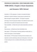 HISM &lpar;D033&rpar;&colon; Chapter 2 Exam Questions and Answers 100&percnt; Solved