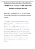 HISM &lpar;D033&rpar; EXAM PACKAGE DEAL QUESTIONS AND ANSWERS 100&percnt; SOLVED &vert; GRADED A&plus; &vert; LATEST UPDATE &vert; GUARANTEED SUCCESS
