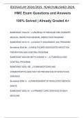 HMC Exam Questions and Answers 100&percnt; Solved &vert; Already Graded A&plus;